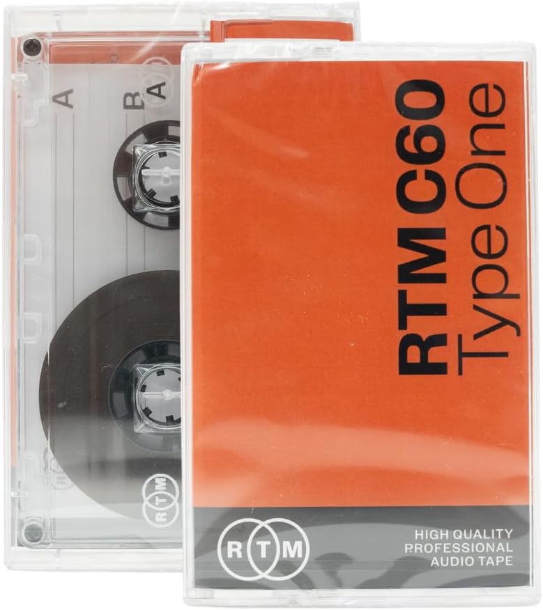 RTM Industries RTM C60 | Type One 60 Minute Blank Music Cassette | Ideal for Audio Recording | Studio Quality | Single Cassette - Image 1